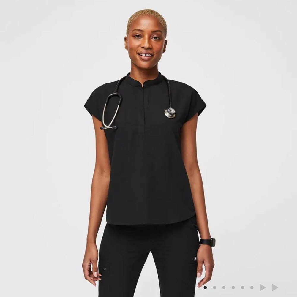 Figs Black Rafaela Oversized Scrub Top